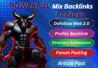 Powerful Mix Backlinks Package For Boost Your Website Ranking