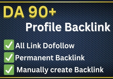 MOZ DA 90+ Strong 50 Profile Backlinks with Manually Work for Ranking Website