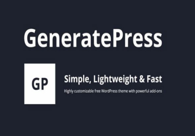GeneratePress Premium v2.4.0 Plugin for light weight theme