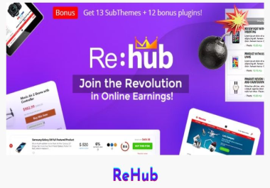 REHub Multi Vendor Marketplace Wordpress Theme & Plugins Latest Version