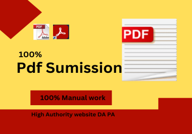 I'll Create 100 top manual PDF submission backlinks.