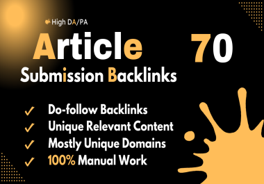 i'll Make 70 Articles On High Da Do-follow Backlinks