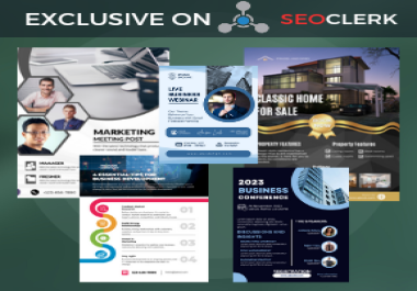 I will design professional flyers,  brouchers,  business cards,  banners and social media ads