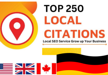 Top 250 Local SEO Citation Business Listing Quality Do follow Backlinks