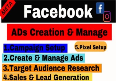 I will be your agency facebook and instagram ads