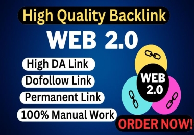 25 premium,  high authority DA - Web 2.0 backlinks,  to boost your site with SEO.