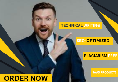 I will write high quality SEO optimized technical content for your software and IT products/services