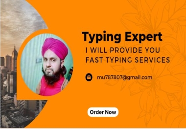 I will Provide Fast Typing Services in English and Urdu