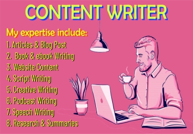 Content writing and other writings for your website/Email/Ads