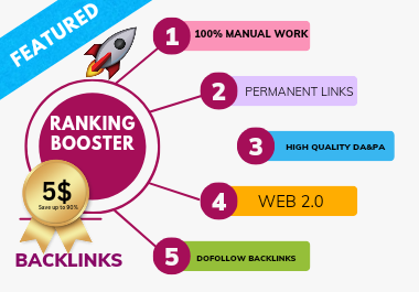 100 Dofollow permanent Backlinks with high DA 70 & PR For boost your site ranking