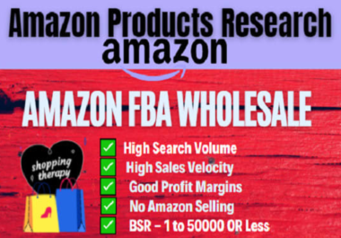 Amazon FBA Wholesale product research