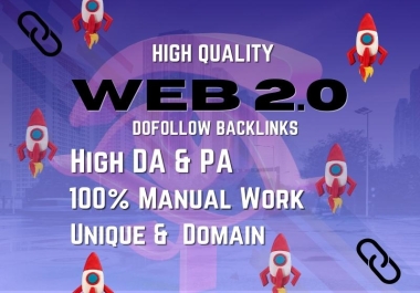 I will do manually 50 web 2.0 high quality backlinks