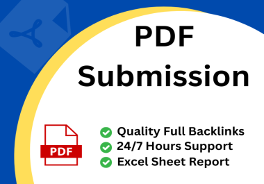 I will do 100 PDF submissions fully manually method for Google's ranking