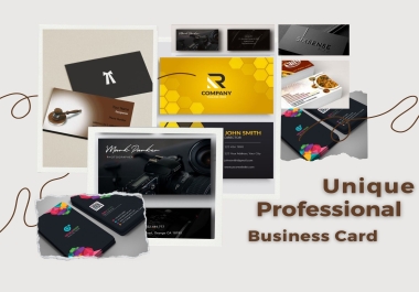 I Will Create Professional & Unique Business Card Design Service