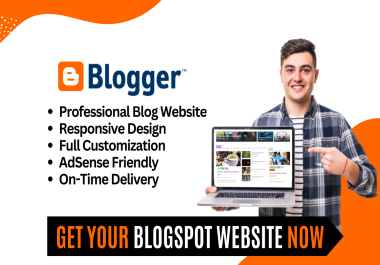 I will create or design professional blogger blogspot website