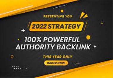 I will make 100 powerful Authority Backlink
