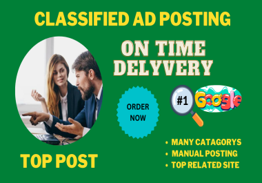 I will do 100 classified ad on top classified ads posting for your websites