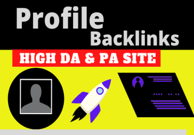 I will build 200 SEO backlinks with high quality Profile Backlink building DA upto 80