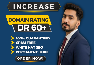 I Will Increase Ahrefs Domain Rating DR 60+ Guarenteed
