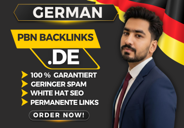 I will create 30 High Quality. DE Backlinks to Improve Ranking