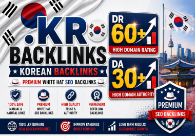 I will create 40 High Quality. kr Korean DR 60+ and DA 30+PBN Backlinks