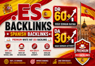 I will create 40 High Quality. es Spanish DR 60+ and DA 30+ PBN Backlinks