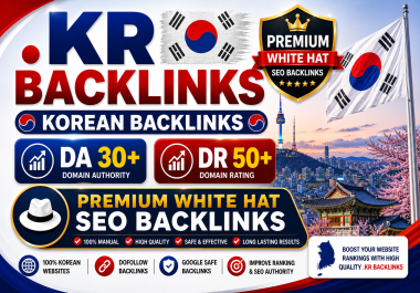 I will create 40 High-Quality. kr Korean PBN Backlinks