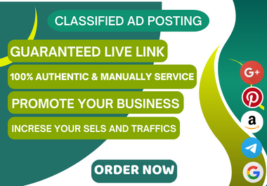 I will post ads on 200 top worldwide classified ad posting site