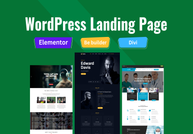 I will build a website with WordPress themes Divi or Elementor