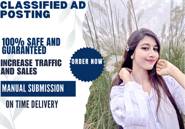 I will post 110 classified ads on top classified ad posting sites