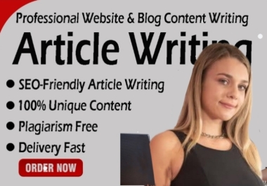 Wirte 500 to 2000 words High quality article writing on any topic
