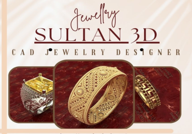 I will create customized 3D jewelry,  20 years of experience