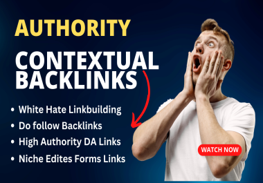 I will SEO link building on high da authority do follow backlinks