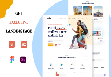 I will create unique landing page and UI UX website in figma