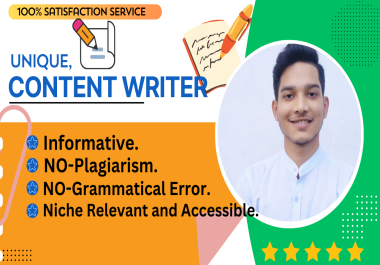 Be Your Best Unique Content Writer.