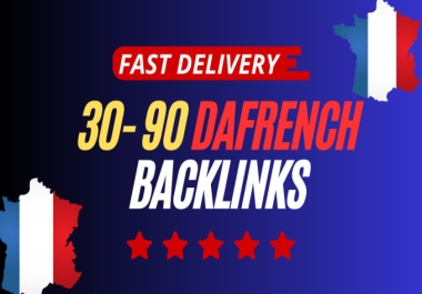 I will provide 30 to 90 da pa high quality french backlinks