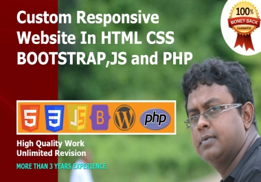 create custom website with html template using html bootstrap css js