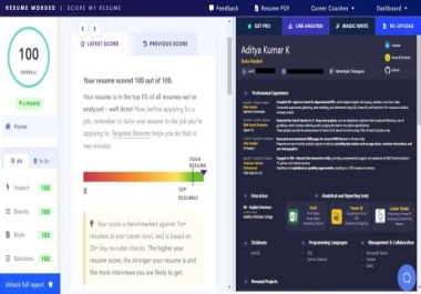 I will increase your resume ats score above 85