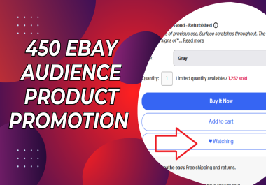 eBay Product Promotion to Reach 450 audience