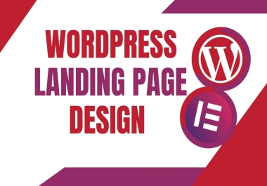 I will Do WordPress Landing page,  Squeeze page using Elementor Pro