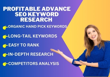 I will find profitable SEO keyword research and competitor analysis