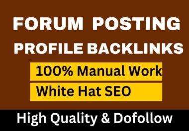 High Da 50+ 400 Forum Posting Profile Backlinks for Google Ranking