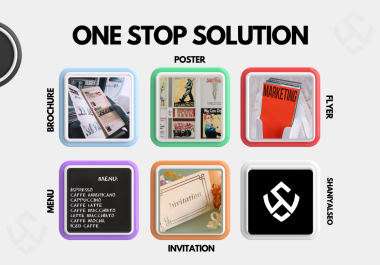 Design Excellence Brochures,  Poster,  Flyers,  Menus,  Invitations - All in One