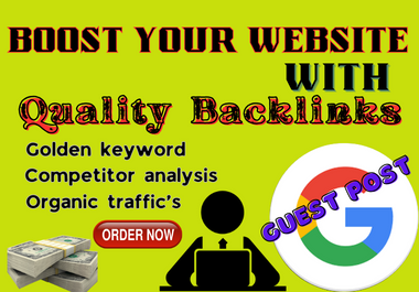 Boost your website on Google,  30 Days manual ranking guarantee with full package