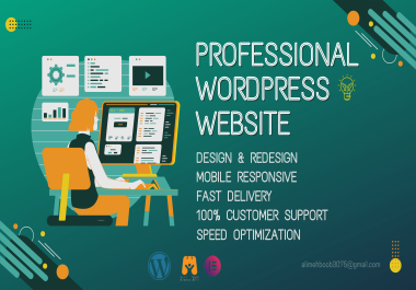 I will design complete landing page with using Wordpress and elementor,  fix WordPress error