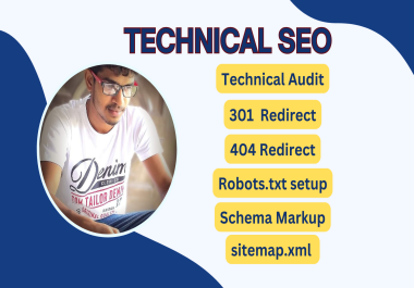 I'll Fix Technical SEO 301,404 Redirect Sitemap. xml Robots. txt