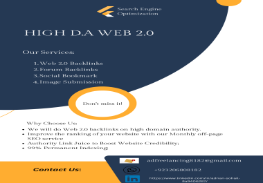 I will create 100 web 2 0 backlinks HQ premium with niche relevant articles