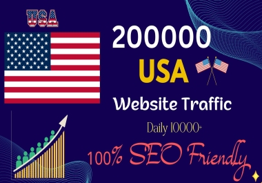 Get 200000 USA Web Traffic from Social Media and Search Engine