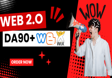 High Domain Authority 90+ Brand New Web 2.0 Backlinks