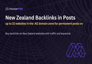 5 New Zealand Backlinks up to 22. NZ websites